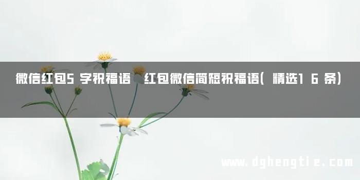 微信红包5字祝福语 红包微信简短祝福语（精选16条）